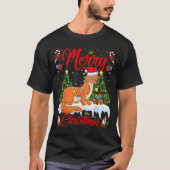 Weasel Merry Christmas Tree Lighting Weasel Xmas T-Shirt (Vorderseite)