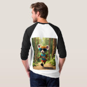 Weasel on Run: Forest Jogger in Style T-Shirt (Schwarz voll)