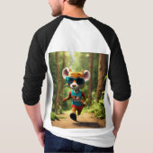 Weasel on Run: Forest Jogger in Style T-Shirt (Rückseite)