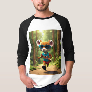 Weasel on Run: Forest Jogger in Style T-Shirt