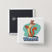 Weasel Proud Character Graphic Button (Vorne & Hinten)