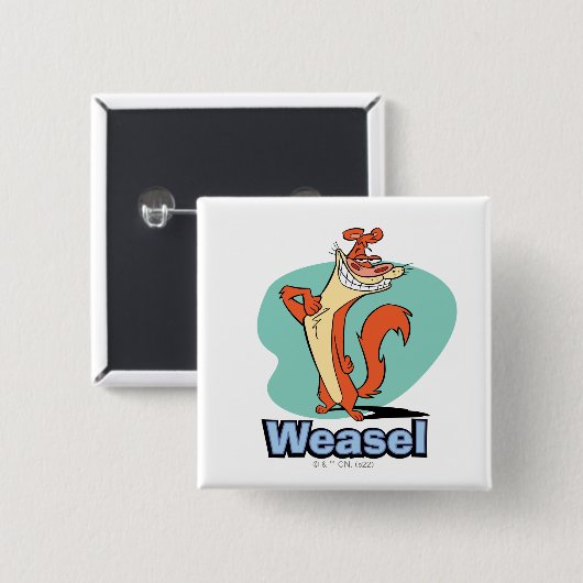 Weasel Proud Character Graphic Button (Vorne & Hinten)