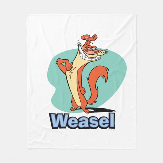 Weasel Proud Character Graphic Fleecedecke (Vorderseite)