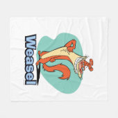 Weasel Proud Character Graphic Fleecedecke (Vorderseite (Horizontal))