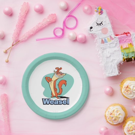 Weasel Proud Character Graphic Pappteller (Party)