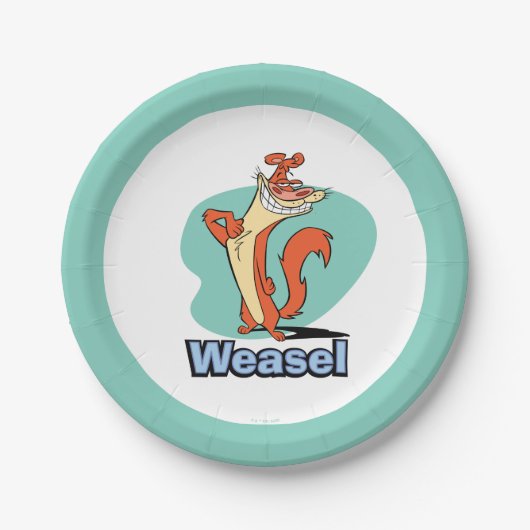 Weasel Proud Character Graphic Pappteller (Vorderseite)
