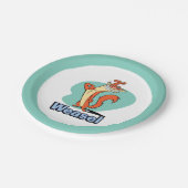 Weasel Proud Character Graphic Pappteller (Schrägansicht)