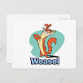 Weasel Proud Character Graphic Postkarte (Vorne/Hinten)