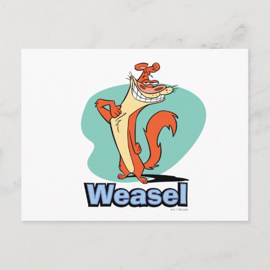 Weasel Proud Character Graphic Postkarte (Vorderseite)