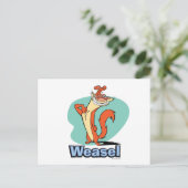 Weasel Proud Character Graphic Postkarte (Stehend Vorderseite)