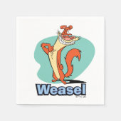 Weasel Proud Character Graphic Serviette (Vorderseite)