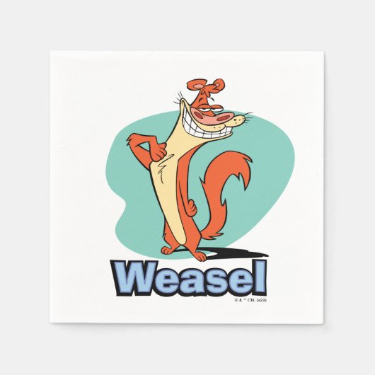 Weasel Proud Character Graphic Serviette (Vorderseite)