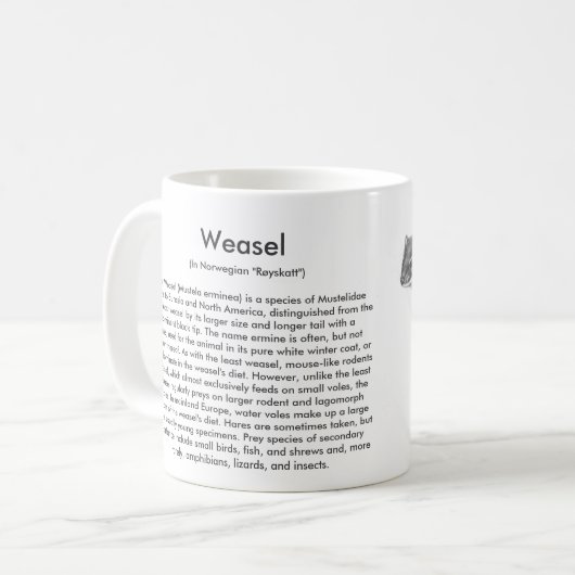 Weasel-Tasse Kaffeetasse (Vorderseite Links)