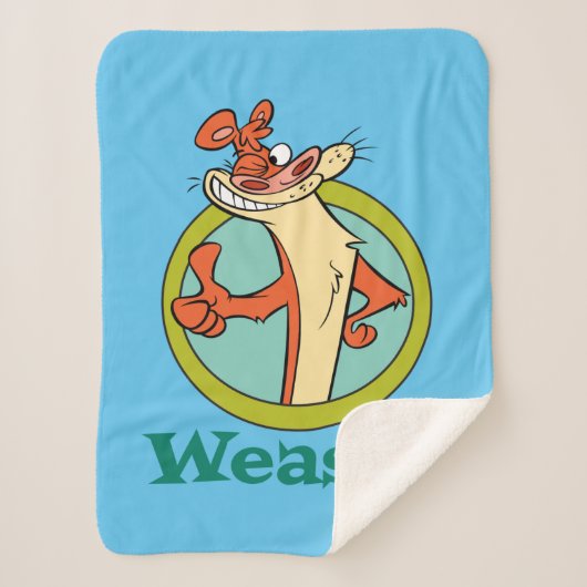 Weasel Thumbs Up Character Graphic Sherpadecke (Vorderseite)