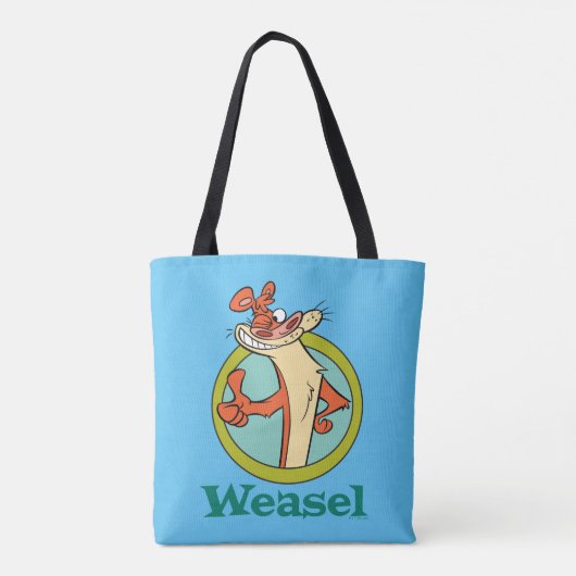 Weasel Thumbs Up Character Graphic Tasche (Rückseite)