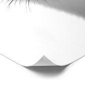 Weasel Woodland Modernes Portrait Schwarz-weiß Poster (Ecke)