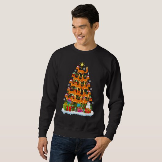Weasel Xmas Holiday Weasel Christmas Tree Sweatshirt (Vorne ganz)