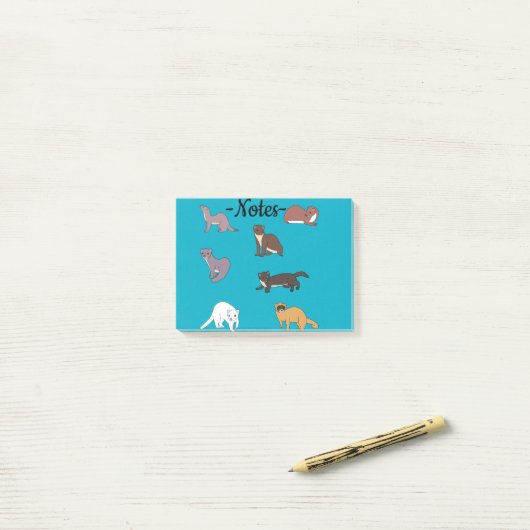 Weasels post-it klebezettel (Auf Schreibtisch)