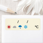 Weather and Date Labels 天気＆日付シール ラベル (Insitu)