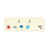 Weather and Date Labels 天気＆日付シール ラベル (Vorne)