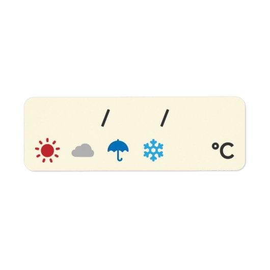 Weather and Date Labels 天気＆日付シール ラベル (Vorne)