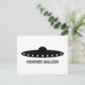 Weather Balloon UFO Postkarte (Stehend Vorderseite)