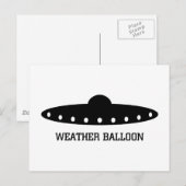 Weather Balloon UFO Postkarte (Vorne/Hinten)