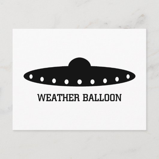 Weather Balloon UFO Postkarte (Vorderseite)