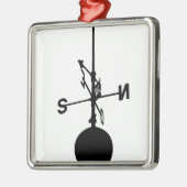 Weather Vane Silbernes Ornament (Links)