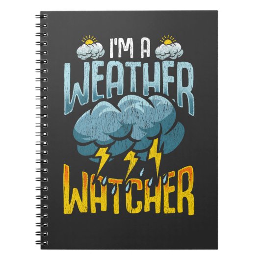 Weather Watcher Spaß Funny Meteorology Professiona Notizblock (Vorderseite)