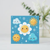 Weather Wonders Einladung (Stehend Vorderseite)