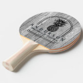 Weathered Dark Gray Pineapple Wedding Arch & Name Tischtennis Schläger (Vorderseite)