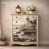 Weathered Lighthouse At Dusk Decoupage Seidenpapier