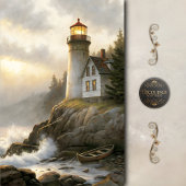 Weathered Lighthouse At Dusk Decoupage Seidenpapier