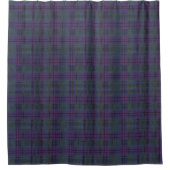  Weathered Navy Blue Tartan Duschvorhang (Vorderseite)