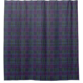  Weathered Navy Blue Tartan Duschvorhang