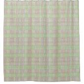 Weathered Neutral Sage Plaid Duschvorhang (Vorderseite)