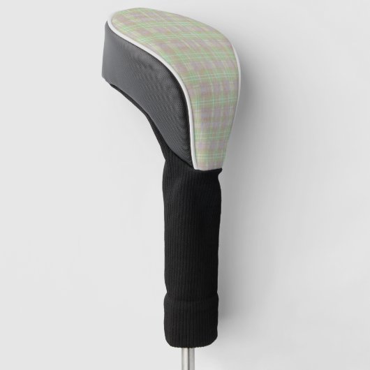 Weathered Neutral Sage Plaid Golf Headcover (angewinkelt)
