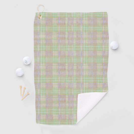 Weathered Neutral Sage Plaid Golfhandtuch (Insitu)