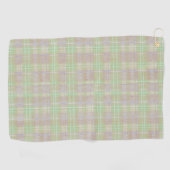 Weathered Neutral Sage Plaid Golfhandtuch (Horizontal)