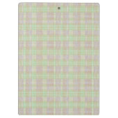 Weathered Neutral Sage Plaid Klemmbrett (Rückseite)