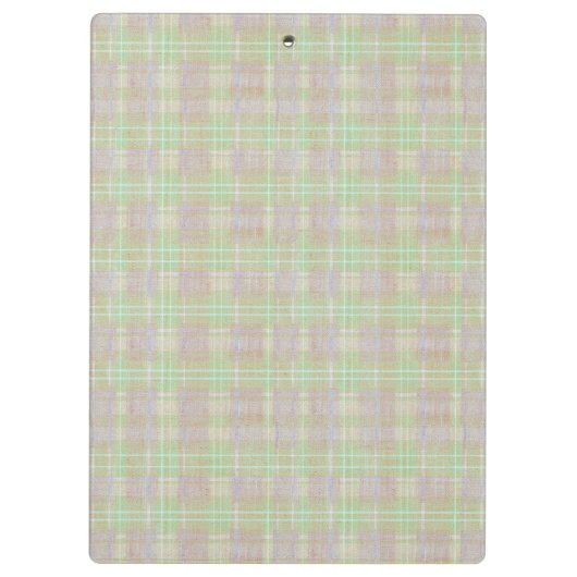 Weathered Neutral Sage Plaid Klemmbrett (Rückseite)