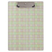Weathered Neutral Sage Plaid Klemmbrett (Vorderseite)