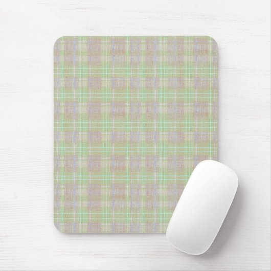 Weathered Neutral Sage Plaid Mousepad (Mit Mouse)