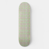 Weathered Neutral Sage Plaid Skateboard (Vorderseite)