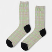 Weathered Neutral Sage Plaid Socken (Linkes Detail)