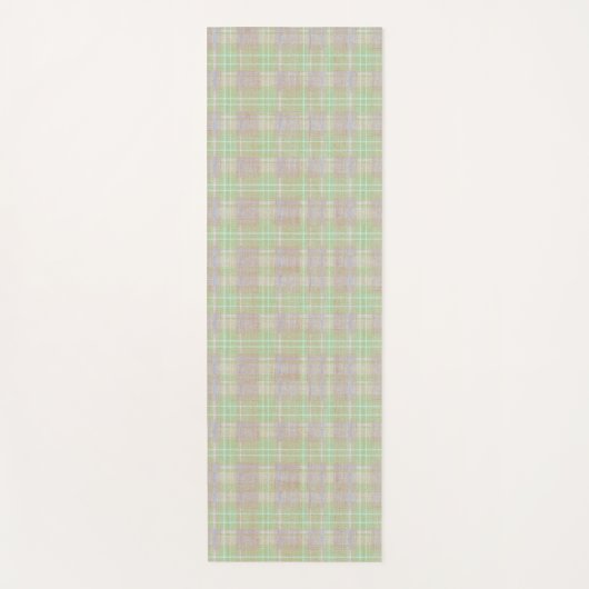 Weathered Neutral Sage Plaid Yogamatte (Vorderseite)