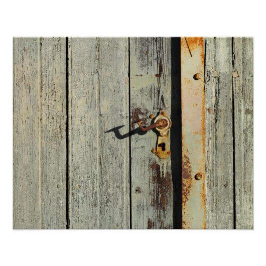 Weathered Rusty Door Handle Poster (Vorderseite)