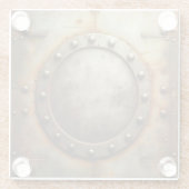 weathered steel, metal look glasuntersetzer (Rückseite)