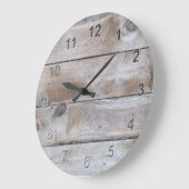 Weathered Wood Große Wanduhr (Winkel)